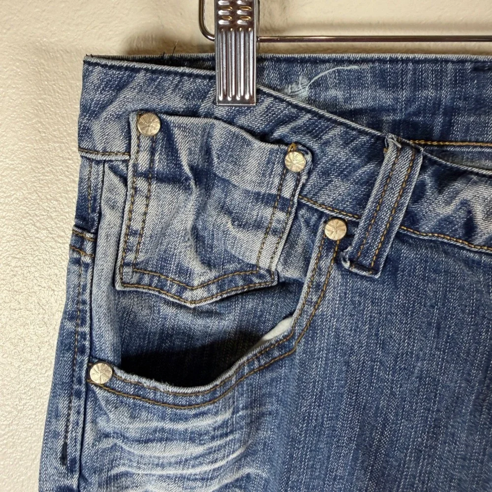 Younique Womens Studded Medium‎ Wash Denim Jeans Blue Size 11 Vintage Y2K